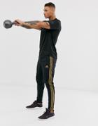 Adidas Athletics Tiro 19 Sweatpants In Black And Gold - Black