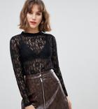 Stradivarius All Over Lace Top