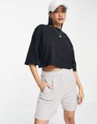 Asos Design Clean Boxy Crop T-shirt In Black