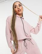 Night Addict Coordinating Cropped Cargo Tracksuit Hoodie-pink