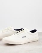 Jack & Jones Lace Up Sneakers In White