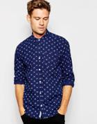 Pepe Shirt Kappor Indigo All Over Diamond Print - Indigo