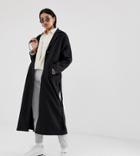 Weekday Relaxed Trench Coat In Black