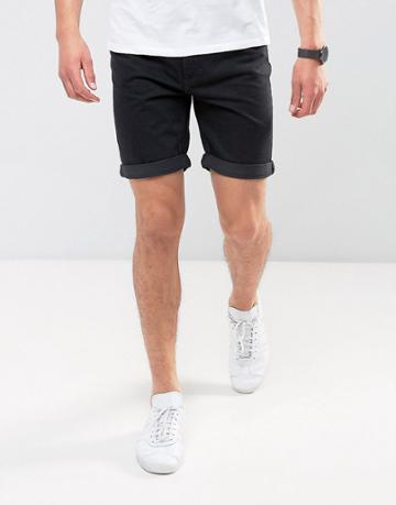 Kiomi Denim Shorts - Black