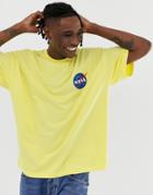 Asos Design Nasa Oversized T-shirt-yellow