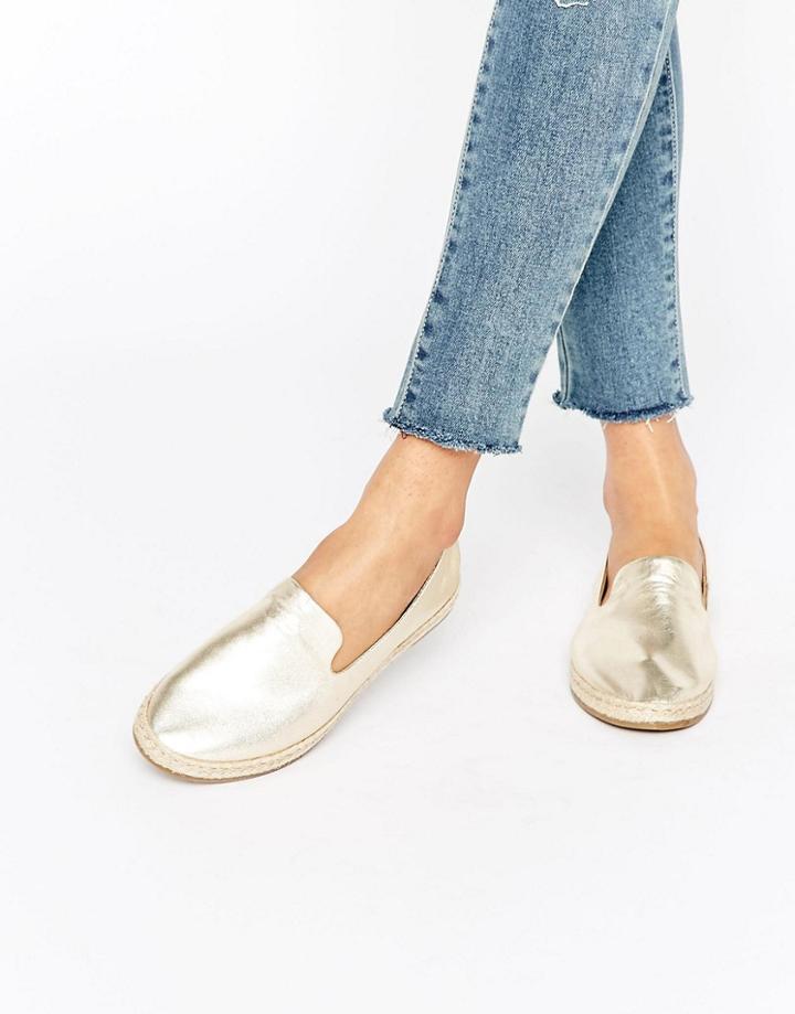 Aldo Metallic Espadrilles - Silver