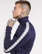 Fred Perry Side Taped Track Jacket In Navy