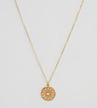 Ottoman Hands Gold Plated Chakra Pendant Necklace - Gold