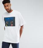 Asos Tall Muhammad Ali Oversized T-shirt With Photographic Print - White