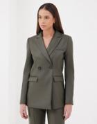4th & Reckless Tailored Blazer In Khaki - Part Of A Set-green