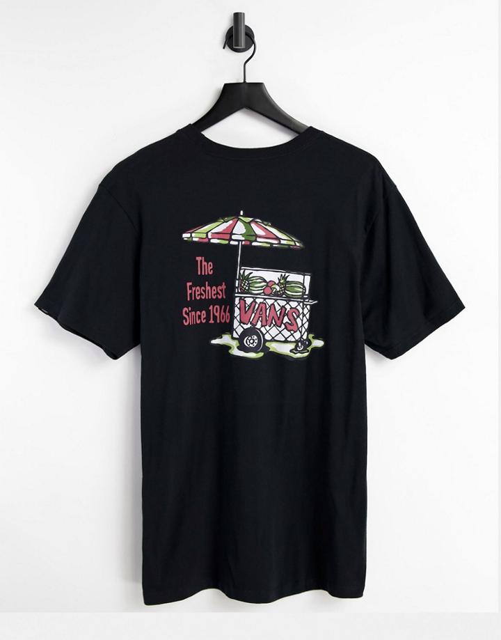 Vans Fresh Since 66 Back Print T-shirt In Black