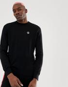 Love Moschino Knitted Sweater With Chest Logo - Black