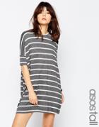 Asos Tall T-shirt Dress In Stripe - Multi
