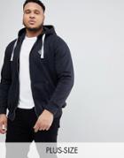 Replika Plus Hoodie With Metal Zip - Black