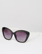 Missguided Cat Eye Frame Sunglasses - Black