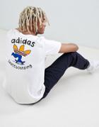 Adidas Skateboarding T-shirt With Back Print In White Dh3934 - White