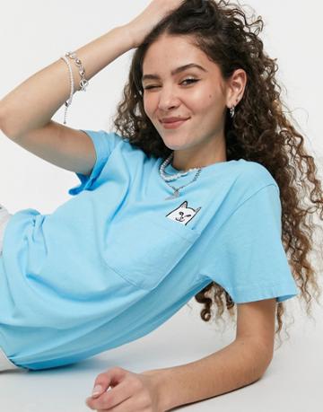Rip N Dip Lord Nermal Pocket T-shirt In Blue-blues
