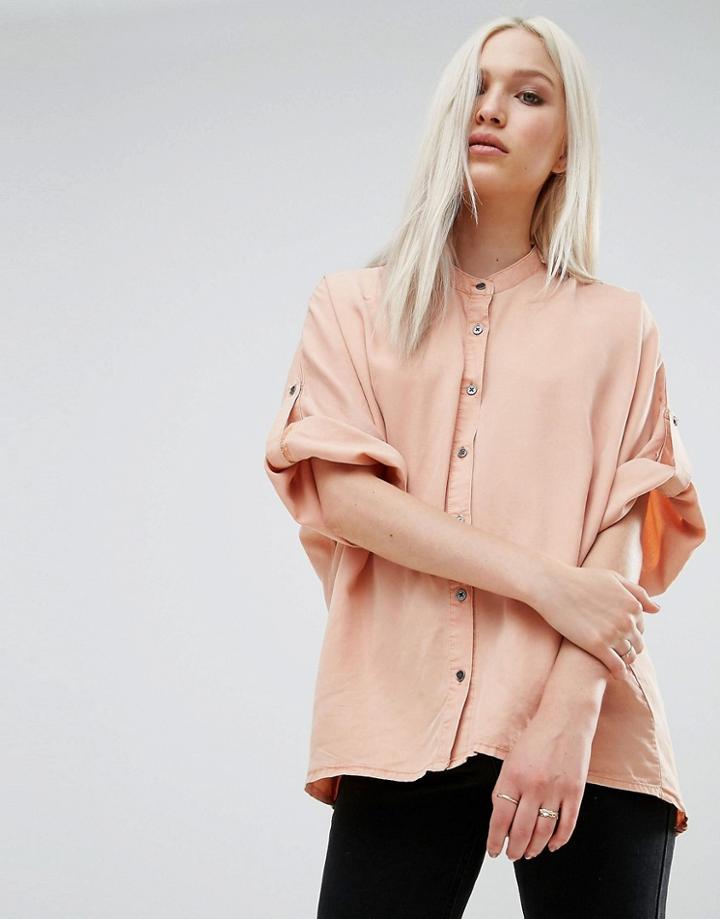 Noisy May Alex Boxy Shirt - Orange