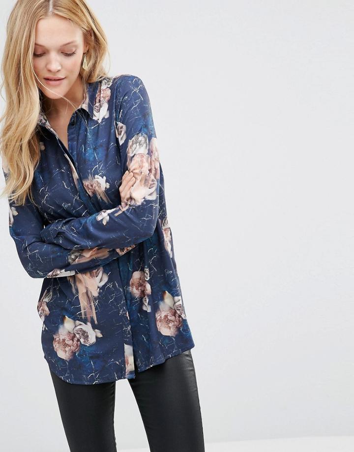Y.a.s Smuge Floral Print Shirt - Edgecliff Aop