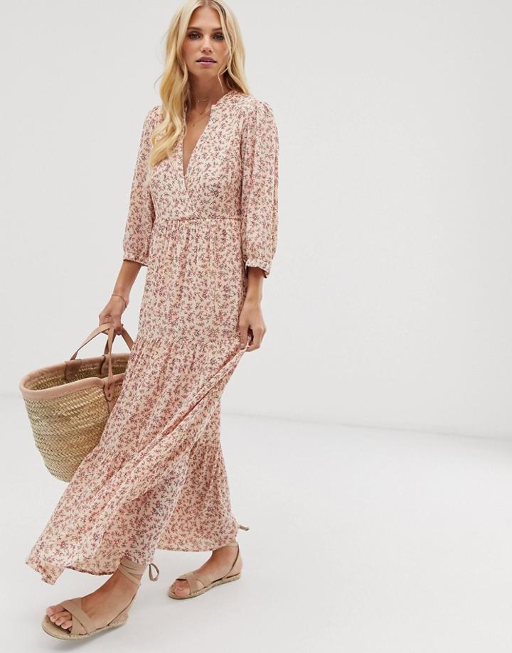 Y.a.s Floral Print Maxi Smock Dress - Multi