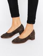 Vagabond Jamilla Dark Gray Suede Block Heel Shoe - Dark Gray