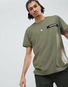 Maharishi Organic Cotton T-shirt With Name Tape Logo In Green - Green