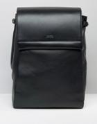 Sandqvist Monica Leather Backpack In Black - Black