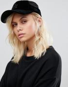 New Era 9 Forty Cap In Velvet And Mesh - Black