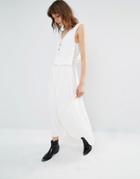 Mango Layered Cami Maxi Dress - White