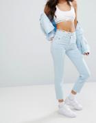 Tommy Jeans High Waist Crop Straight Leg Jean - Blue