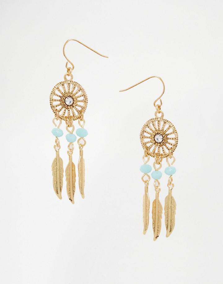 Missguided Dream Catcher Earrings - Silver