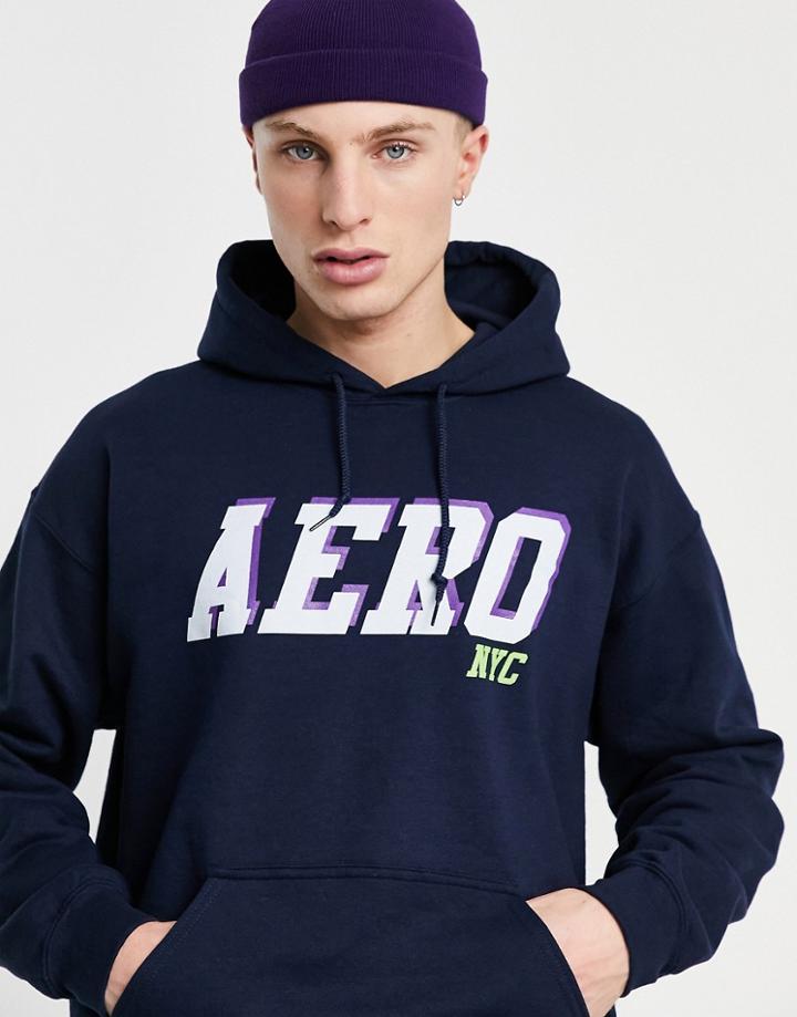 Aeropostale Aero 3-d Hoodie-navy