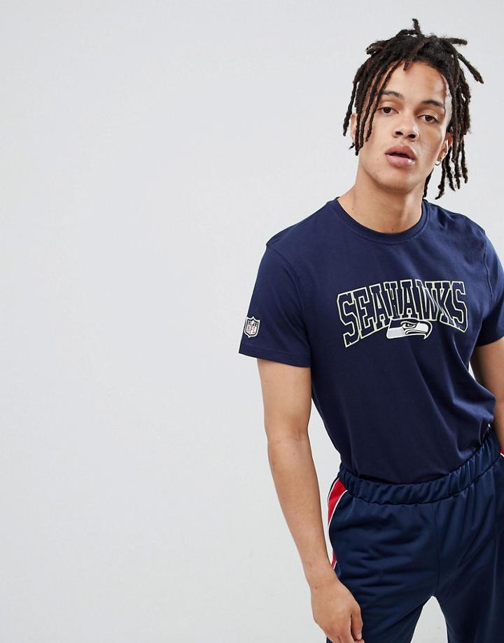 New Era Nfl Seattle Seahawks T-shirt In Navy - Navy