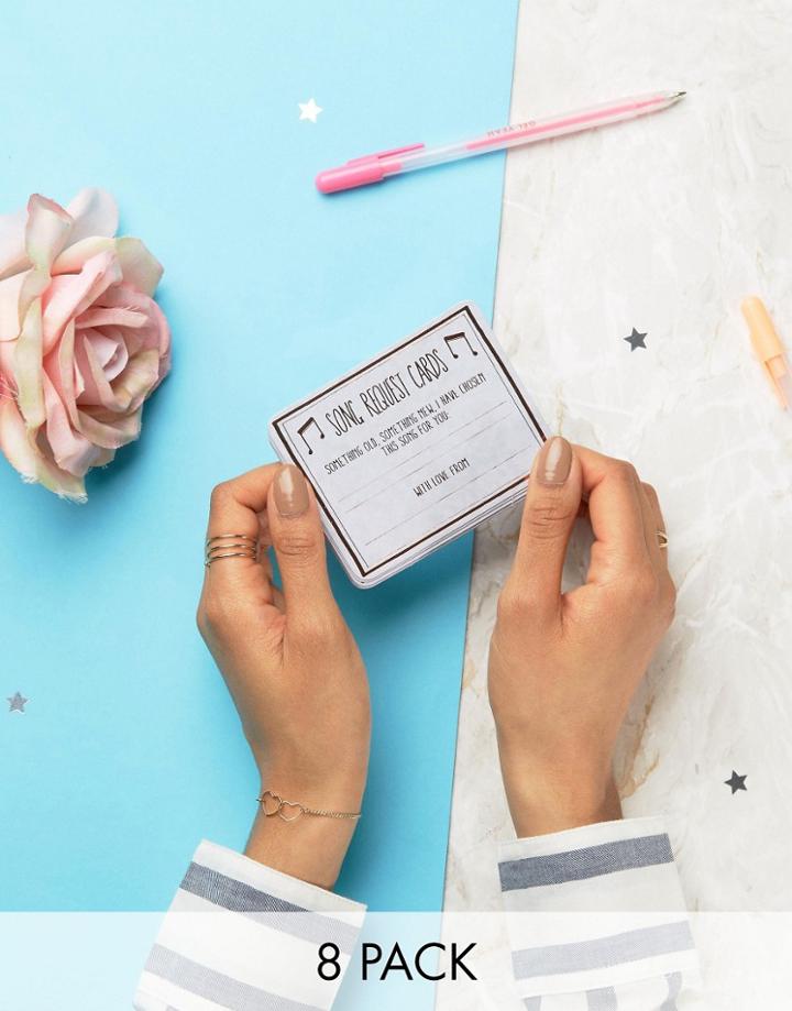Paperchase Wedding Song Request Cards X 8 - Multi