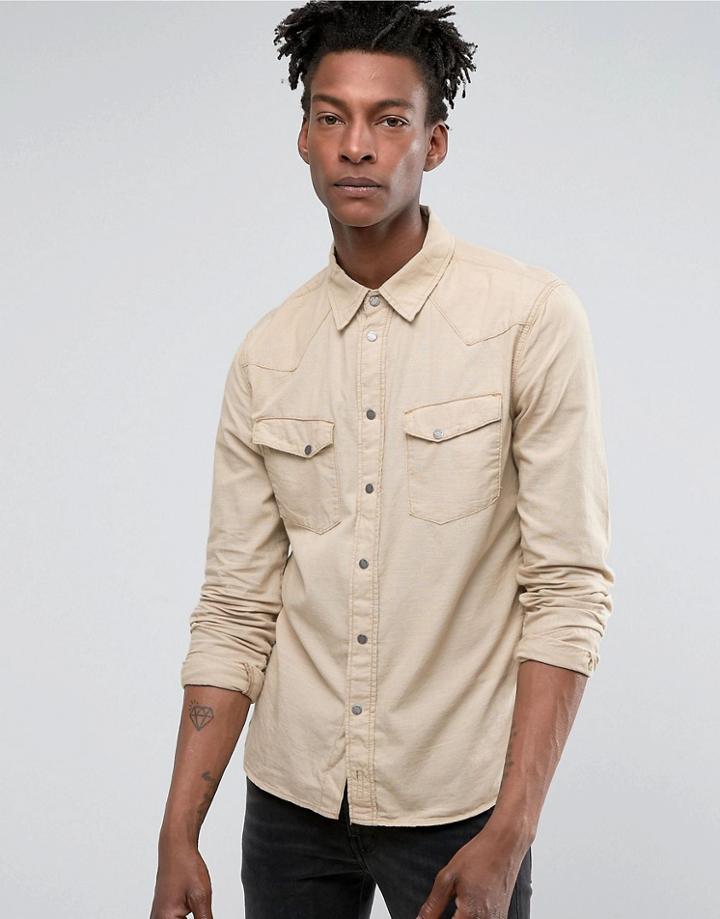 Nudie Jeans Co Jonis Long Sleeve Button Pocket Shirt - Green