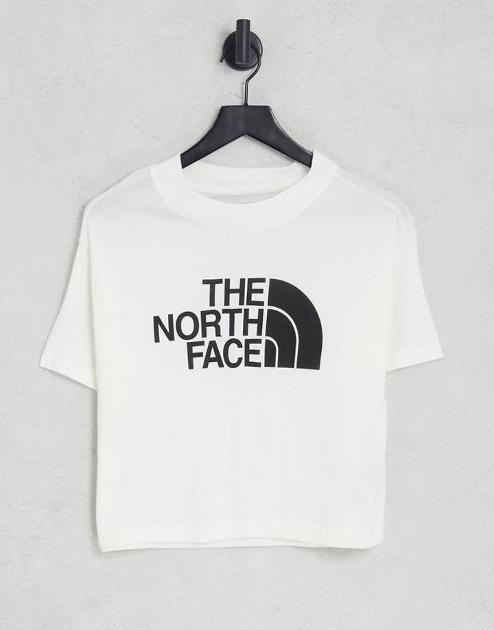 The North Face Half Dome Chest Print Cropped T-shirt In White