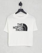 The North Face Half Dome Chest Print Cropped T-shirt In White