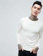 Jack & Jones Premium Knitted Sweater With Roll Hem In 100% Cotton - Cream