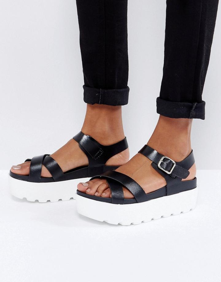 Park Lane Flatform Sandal - Black