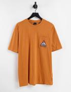 Only & Sons Oversized Logo Pocket T-shirt In Golden Ochre-orange