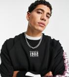 Russell Athletic Panel Crew Neck Sweatshirt In Black