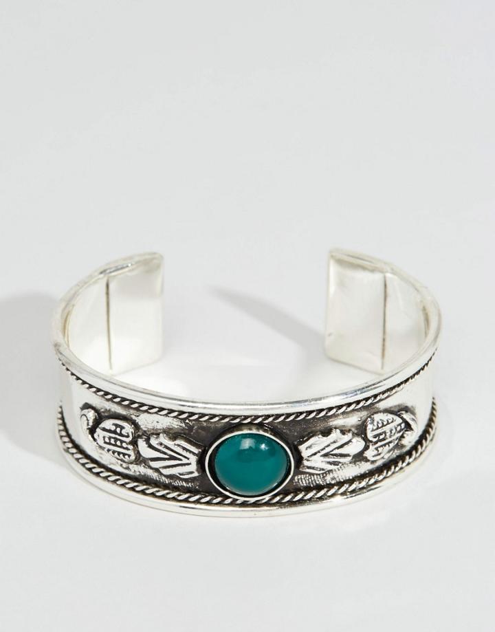 Asos Festival Arrow Cuff Bracelet - Green