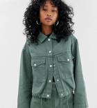 Weekday Drawstring Denim Jacket In Khaki