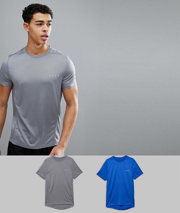 Asos 4505 T-shirt With Quick Dry 2 Pack Save - Multi
