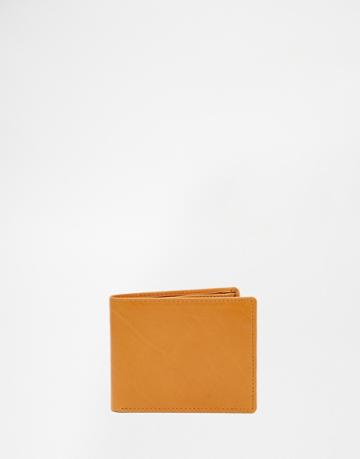 Racing Green Bi Fold Leather Wallet In Tokyo Tan - Tan