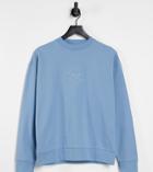 Asyou Coordinating Embroidered Logo Sweatshirt In Blue-blues