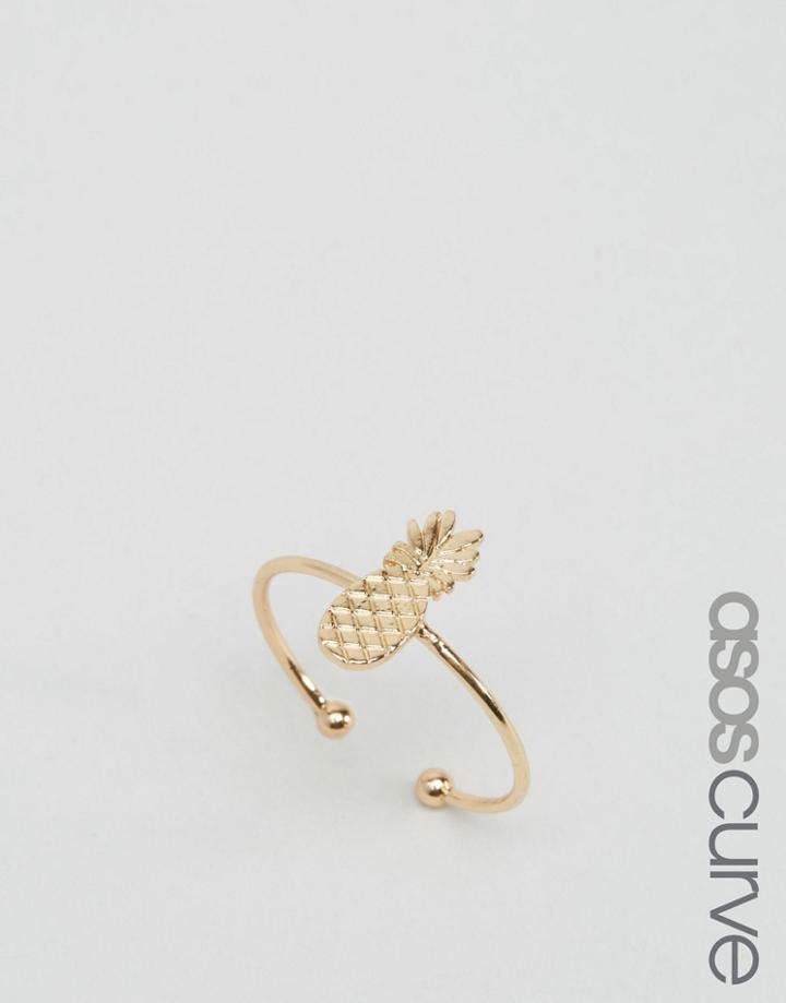 Asos Curve Pineapple Ring - Gold