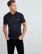 Lyle & Scott Slim Fit Polo Shirt With Stretch In Black - Black