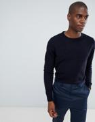 Threadbare Basic Soft Touch Crew Neck Sweater - Navy