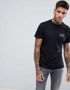Ea7 Regular Fit Small Logo Crew Neck T-shirt In Black - Black